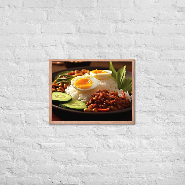 Nasi Lemak Framed poster 🤤 from Yumify.AI