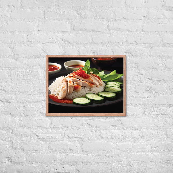 Hainanese Chicken Rice Framed poster 🤤 from Yumify.AI