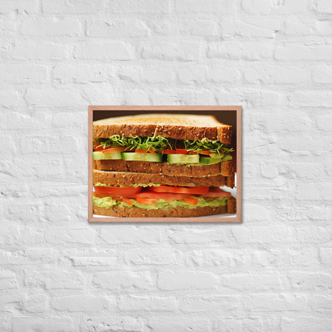 Veggie Sandwich Framed poster 🤤 from Yumify.AI