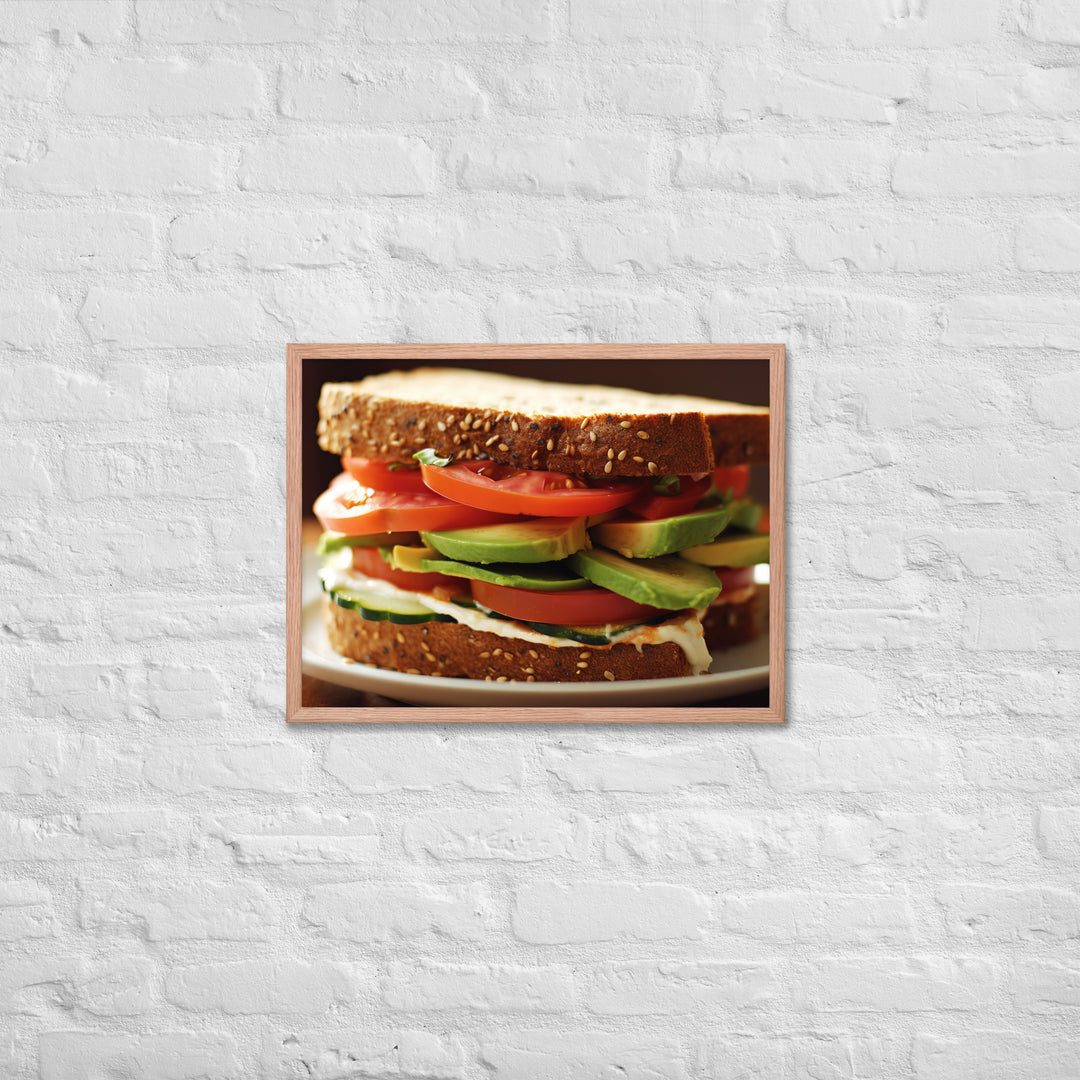 Veggie Sandwich Framed poster 🤤 from Yumify.AI