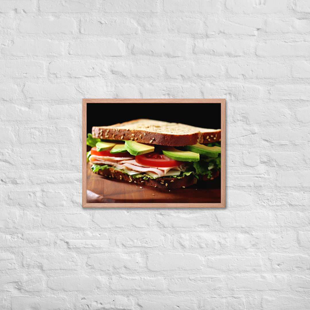 Turkey and Avocado Sandwich Framed poster 🤤 from Yumify.AI