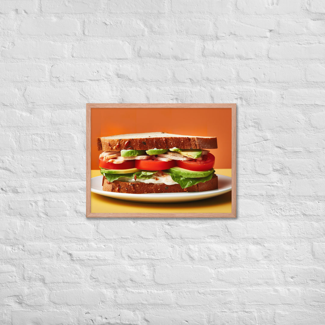 Turkey and Avocado Sandwich Framed poster 🤤 from Yumify.AI