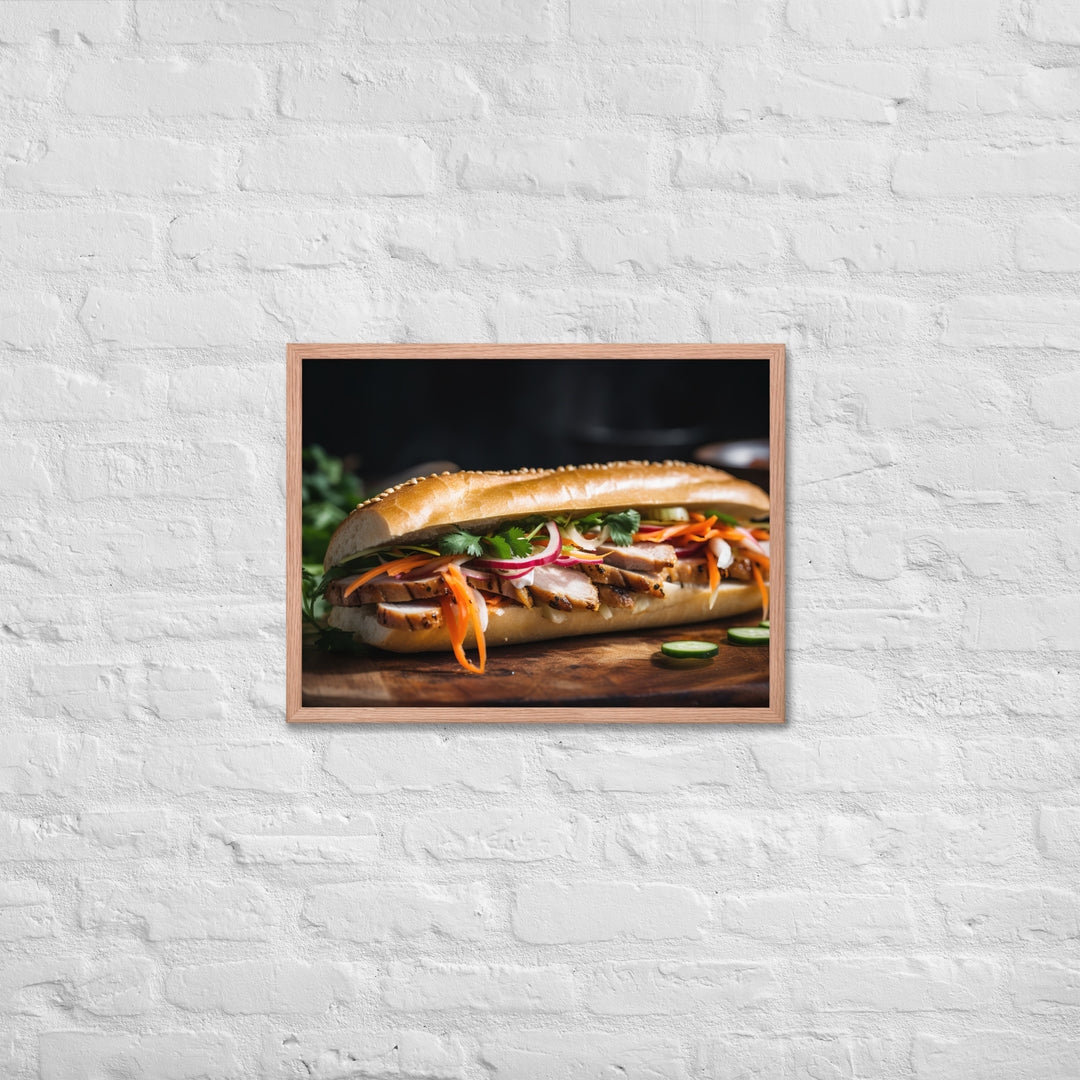 Grilled Pork and Pickled Vegetables Framed poster 🤤 from Yumify.AI