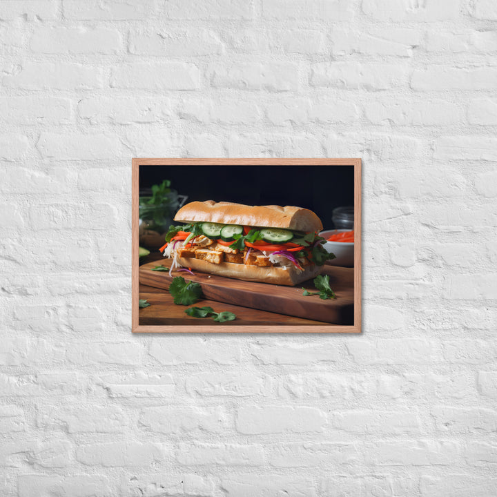 Grilled Pork and Pickled Vegetables Framed poster 🤤 from Yumify.AI