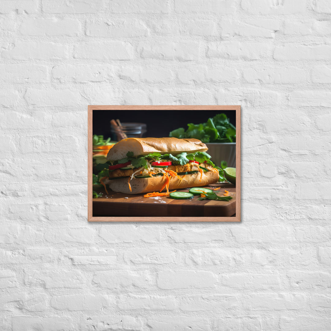 Grilled Pork and Pickled Vegetables Framed poster 🤤 from Yumify.AI