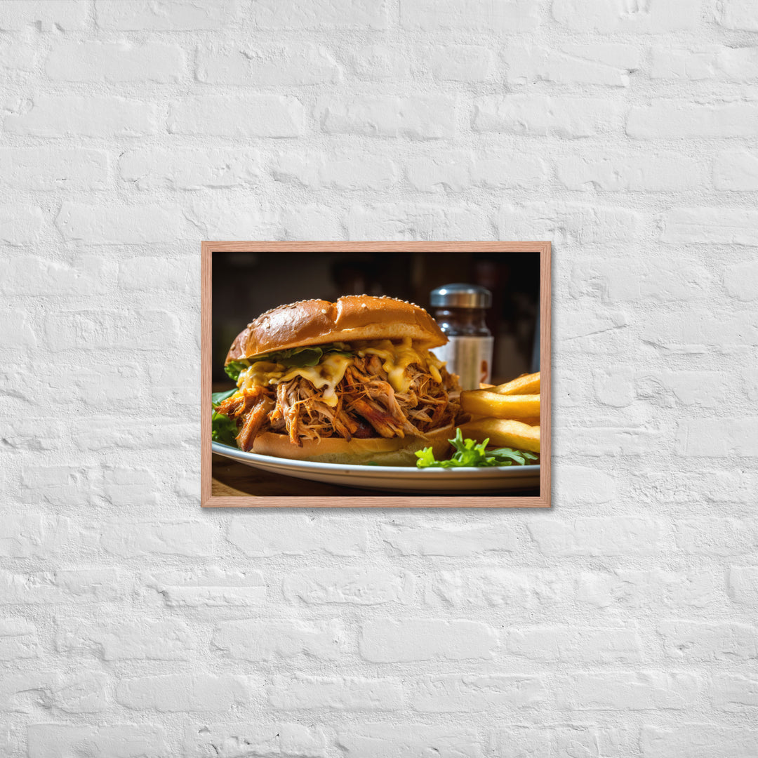 Pulled Pork Sandwich Framed poster 🤤 from Yumify.AI