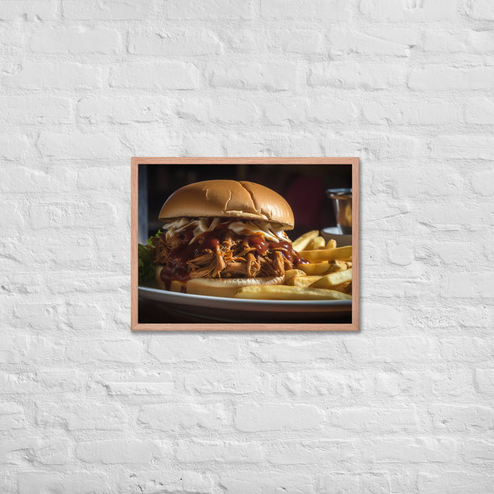 Pulled Pork Sandwich Framed poster 🤤 from Yumify.AI