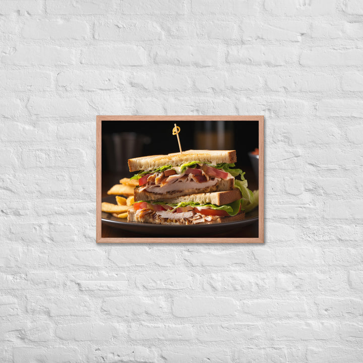 Triple decker Club sandwich Framed poster 🤤 from Yumify.AI