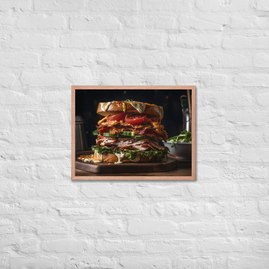 The Ultimate Club Sandwich Framed poster 🤤 from Yumify.AI