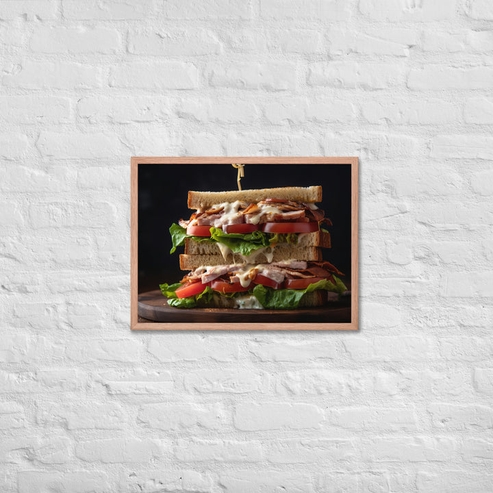 The Ultimate Club Sandwich Framed poster 🤤 from Yumify.AI