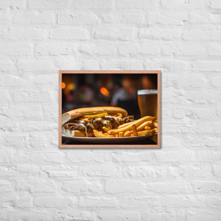 The Perfect Philly Cheesesteak Combo Framed poster 🤤 from Yumify.AI