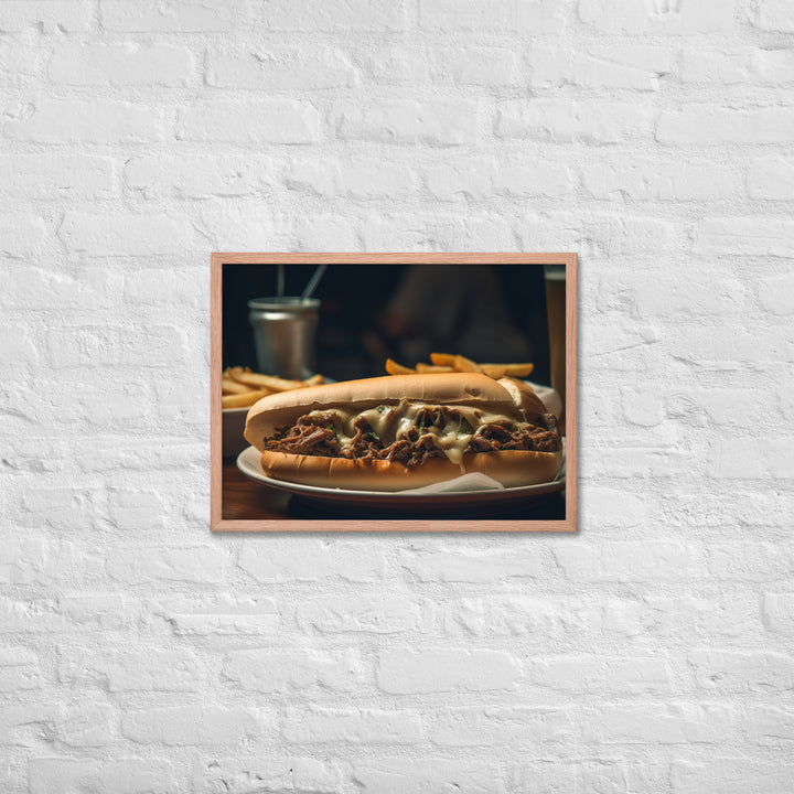 The Perfect Philly Cheesesteak Combo Framed poster 🤤 from Yumify.AI