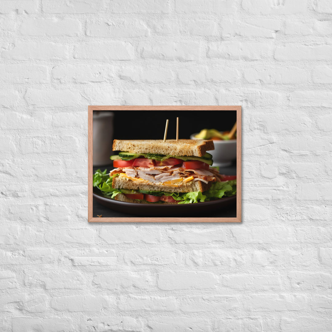 The Perfect Club Sandwich Framed poster 🤤 from Yumify.AI