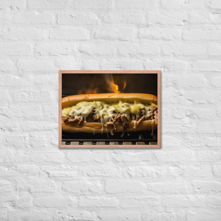 Sizzling Philly Cheesesteak Framed poster 🤤 from Yumify.AI