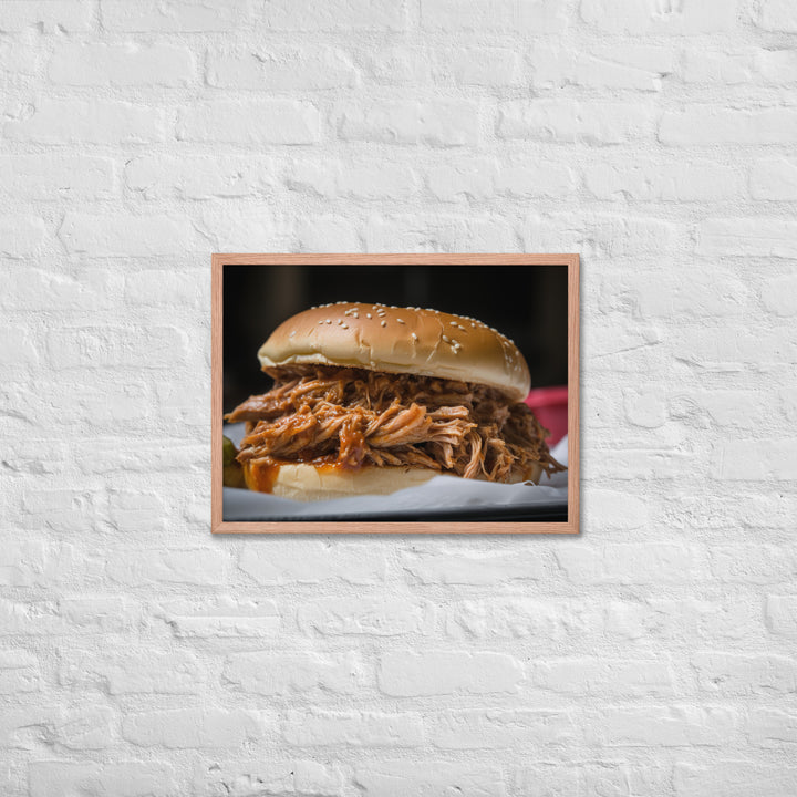 Pulled Pork Sandwich Framed poster 🤤 from Yumify.AI