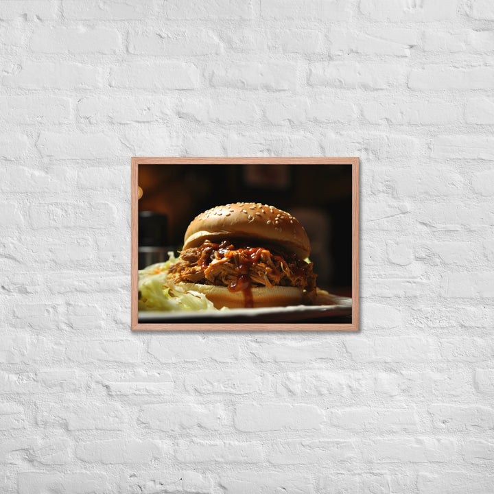 Pulled Pork Sandwich Framed poster 🤤 from Yumify.AI