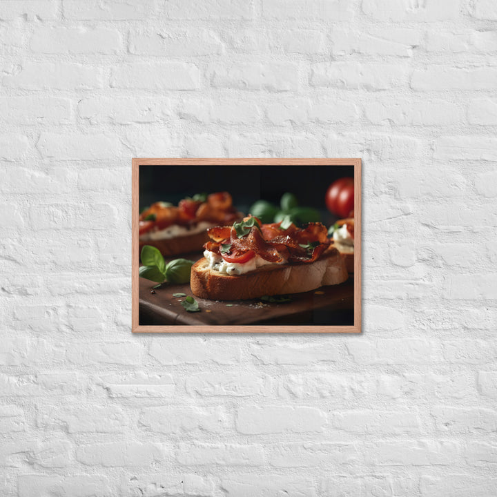 Open Faced BLT Crostini Framed poster 🤤 from Yumify.AI