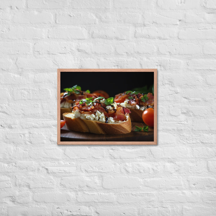 Open Faced BLT Crostini Framed poster 🤤 from Yumify.AI