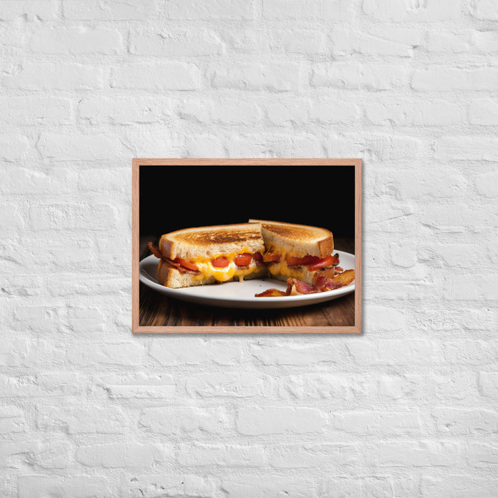 Gourmet Grilled Cheese with Bacon and Tomato Framed poster 🤤 from Yumify.AI