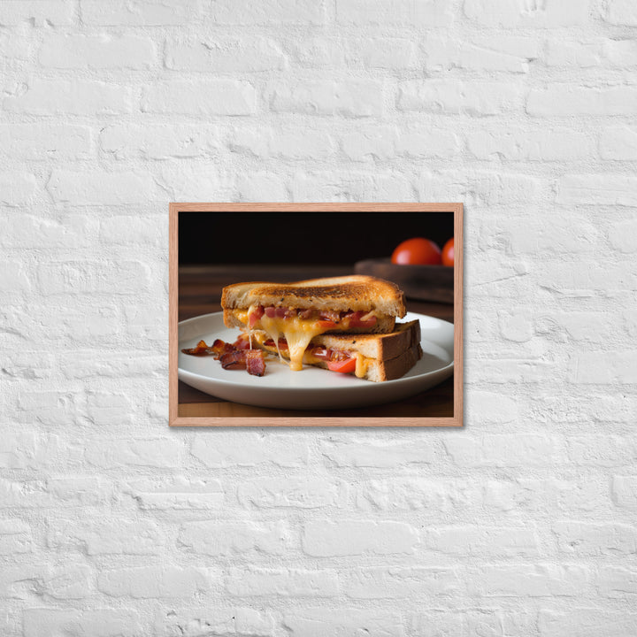 Gourmet Grilled Cheese with Bacon and Tomato Framed poster 🤤 from Yumify.AI