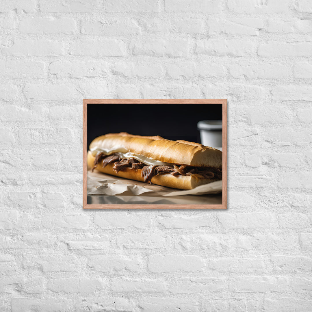 French Dip Sandwich for Lunch Framed poster 🤤 from Yumify.AI