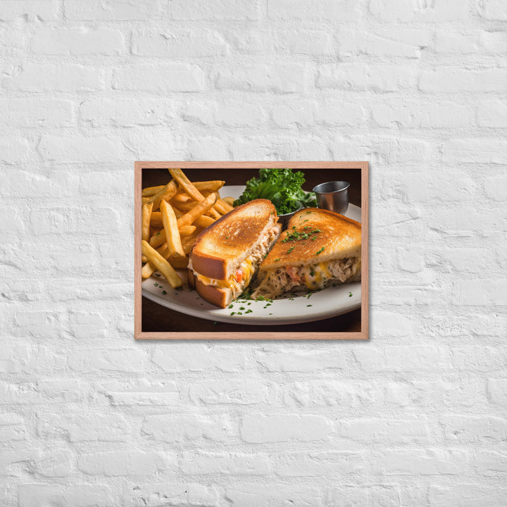 Cheesy Tuna Melt Heaven Framed poster 🤤 from Yumify.AI