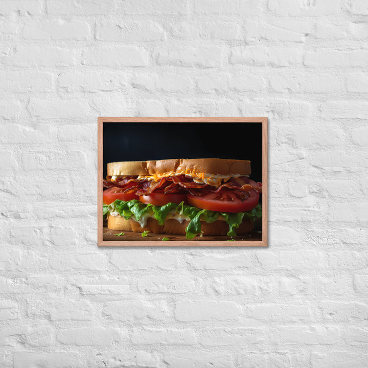 A delicious BLT sandwich Framed poster 🤤 from Yumify.AI