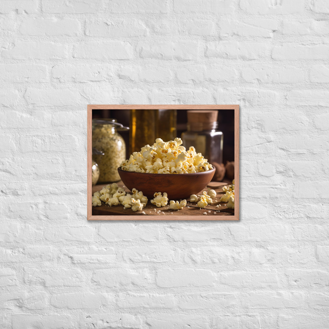 Garlic Parmesan Popcorn Framed poster 🤤 from Yumify.AI