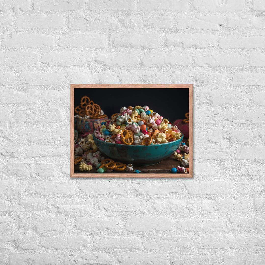 Popcorn Party Mix Framed poster 🤤 from Yumify.AI