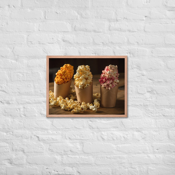 Gourmet Popcorn Trio Framed poster 🤤 from Yumify.AI
