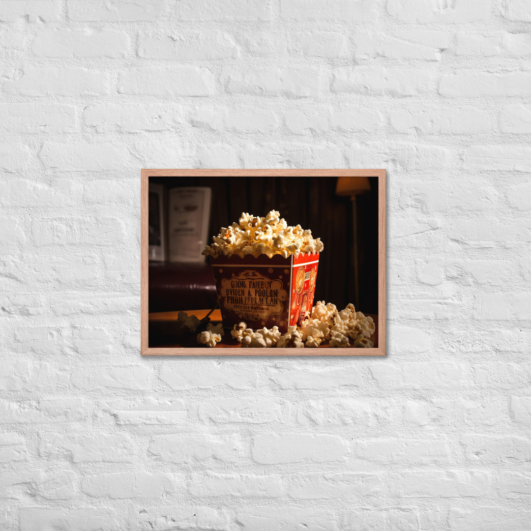 Classic Movie Night Popcorn Framed poster 🤤 from Yumify.AI