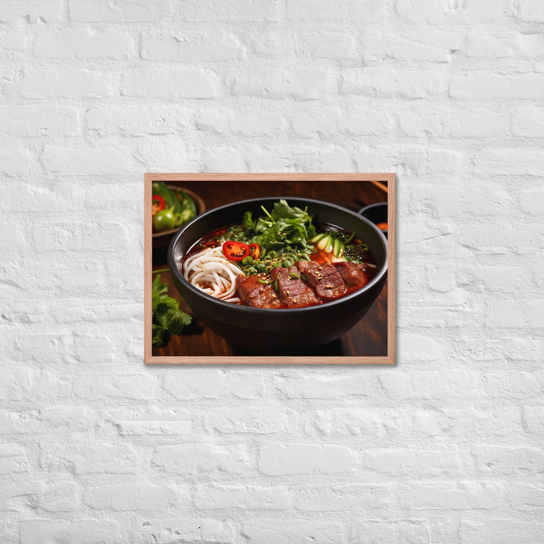 Bun Bo Hue Framed poster 🤤 from Yumify.AI