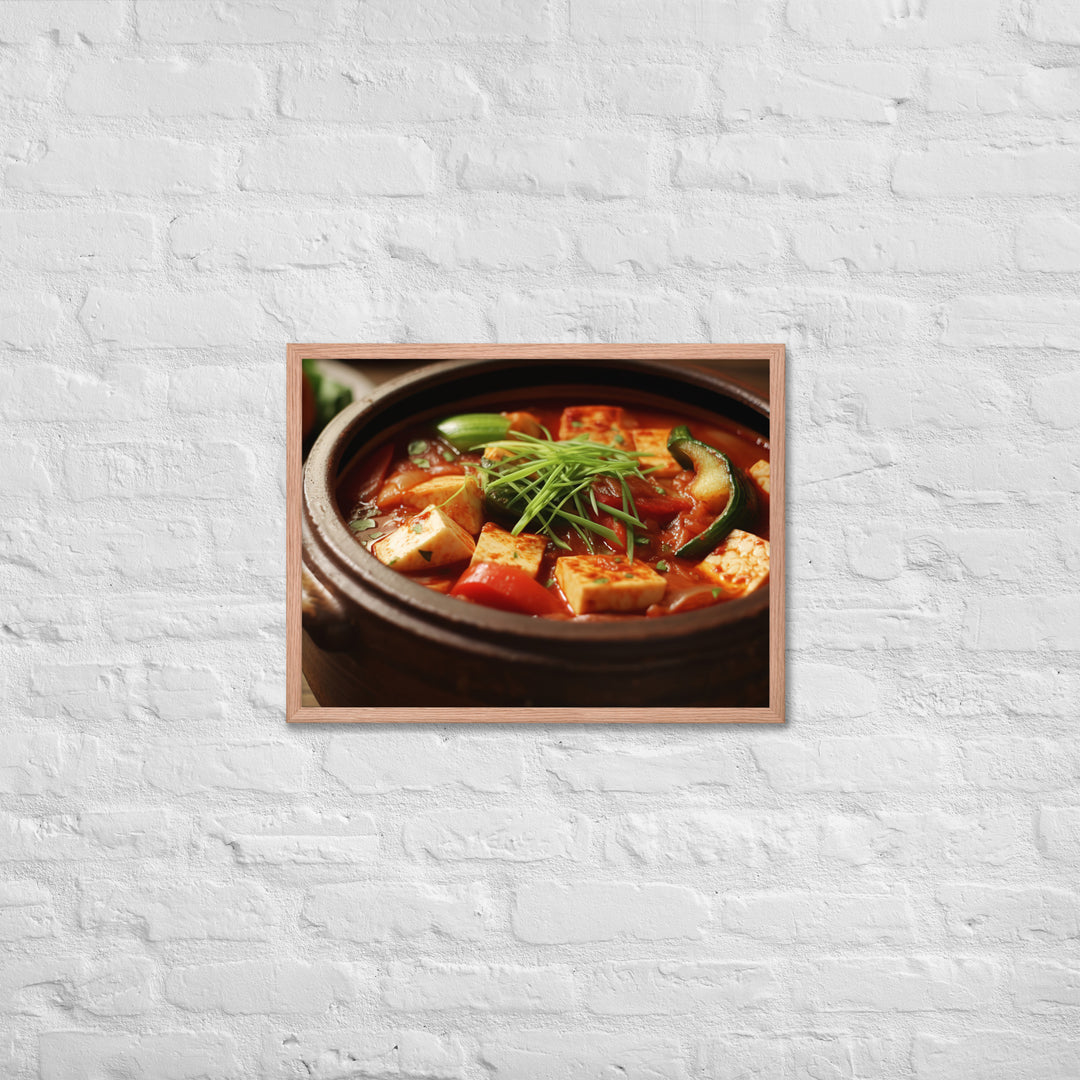 Sundubu Jjigae Framed poster 🤤 from Yumify.AI