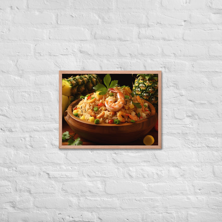 Pineapple Fried Rice Framed poster 🤤 from Yumify.AI