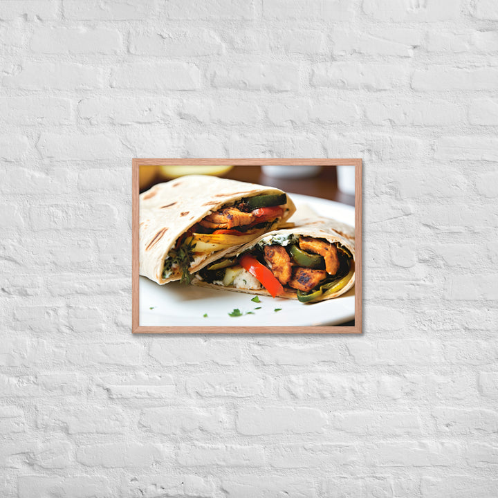 Vegetarian Shawarma Framed poster 🤤 from Yumify.AI