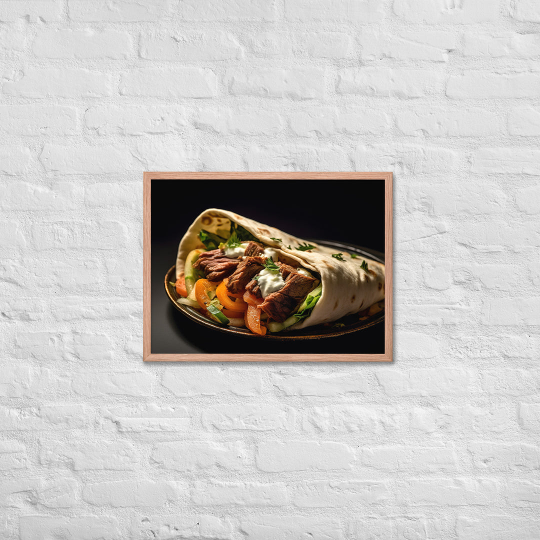 Lamb Shawarma Framed poster 🤤 from Yumify.AI