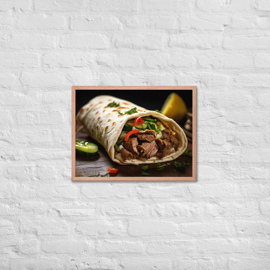 Lamb Shawarma Framed poster 🤤 from Yumify.AI