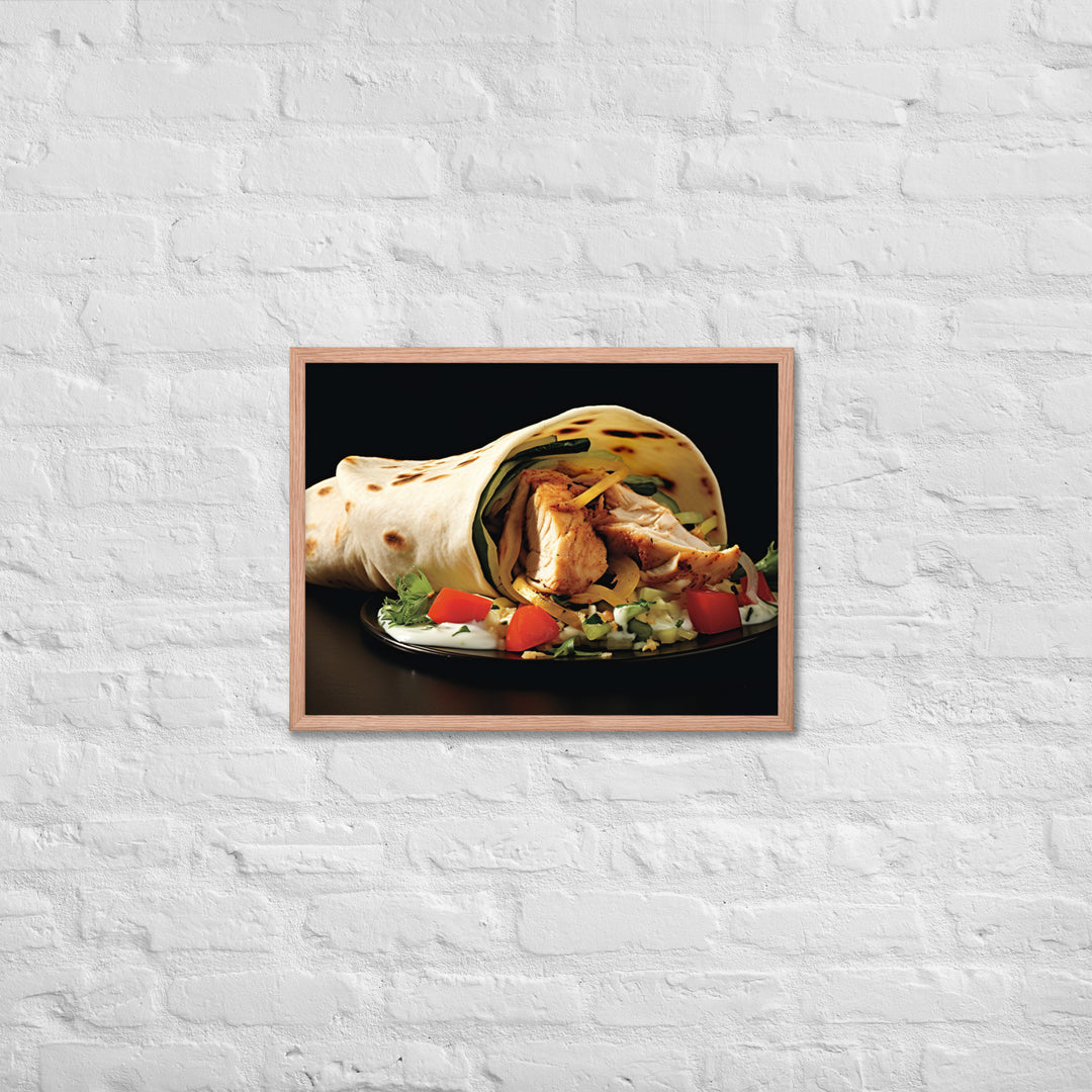 Chicken Shawarma Framed poster 🤤 from Yumify.AI