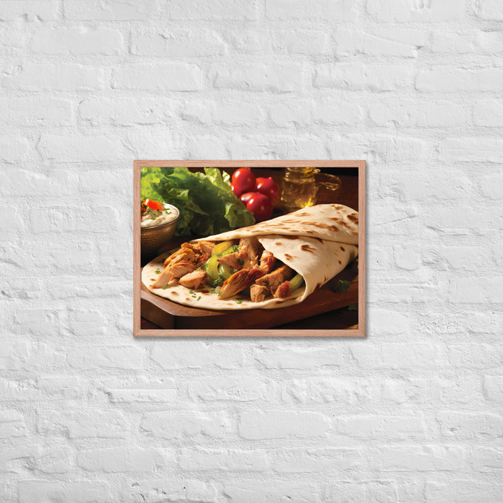 Chicken Shawarma Framed poster 🤤 from Yumify.AI