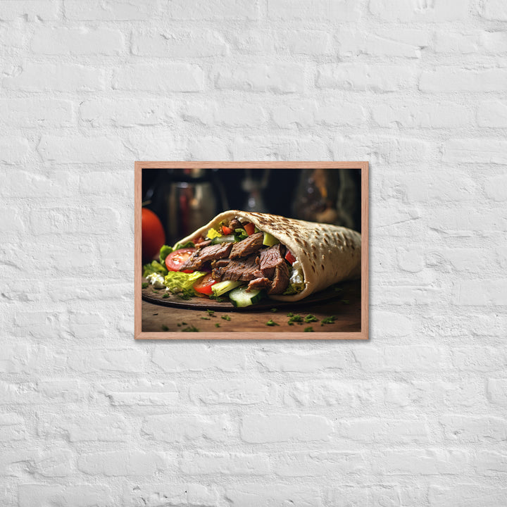 Beef Shawarma Framed poster 🤤 from Yumify.AI