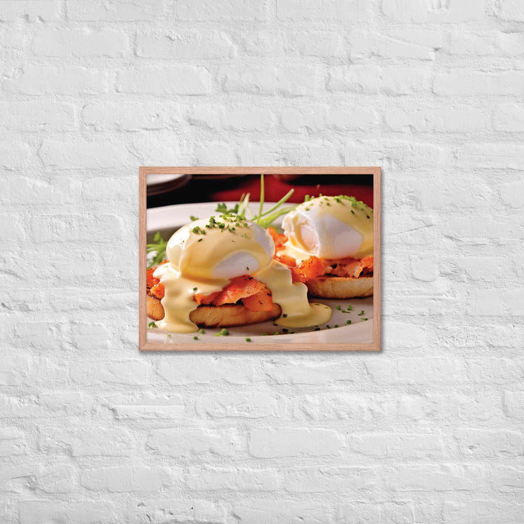 Crab or Lobster Eggs Benedict Framed poster 🤤 from Yumify.AI
