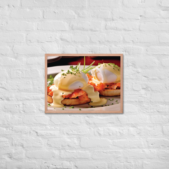 Crab or Lobster Eggs Benedict Framed poster 🤤 from Yumify.AI