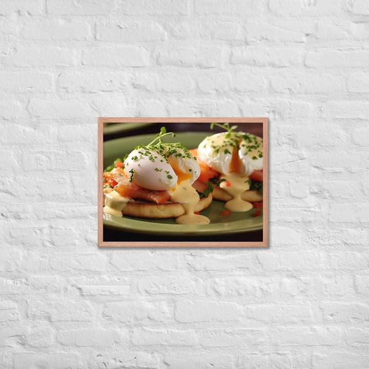 Crab or Lobster Eggs Benedict Framed poster 🤤 from Yumify.AI