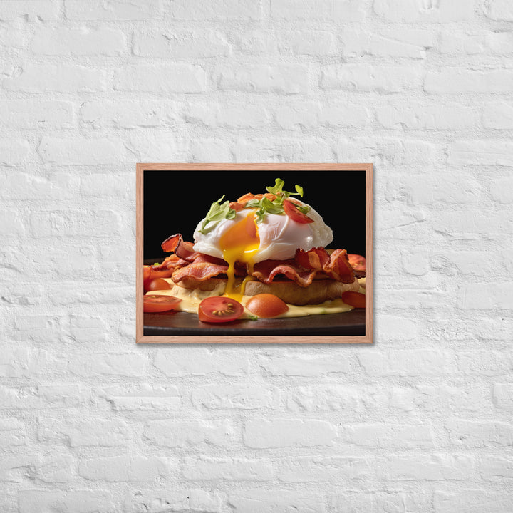 Bacon and Tomato Eggs Benedict Framed poster 🤤 from Yumify.AI