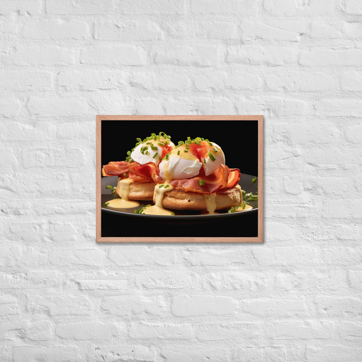 Bacon and Tomato Eggs Benedict Framed poster 🤤 from Yumify.AI