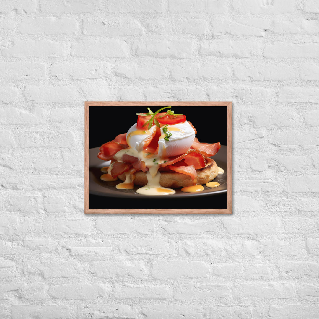 Bacon and Tomato Eggs Benedict Framed poster 🤤 from Yumify.AI