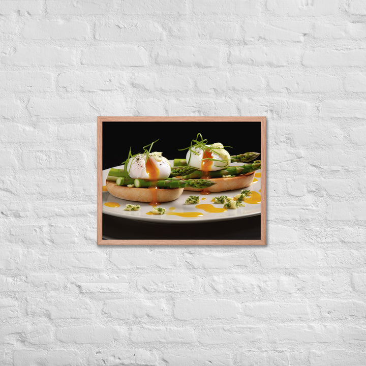 Asparagus Eggs Benedict Framed poster 🤤 from Yumify.AI