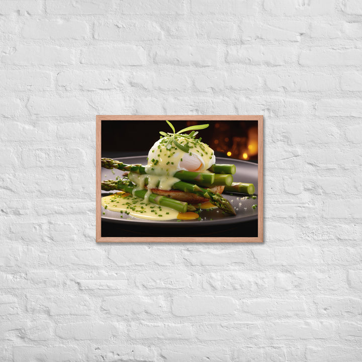 Asparagus Eggs Benedict Framed poster 🤤 from Yumify.AI