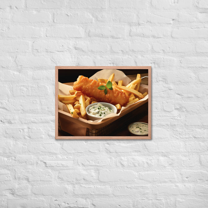 Gourmet Fish and Chips Framed poster 🤤 from Yumify.AI