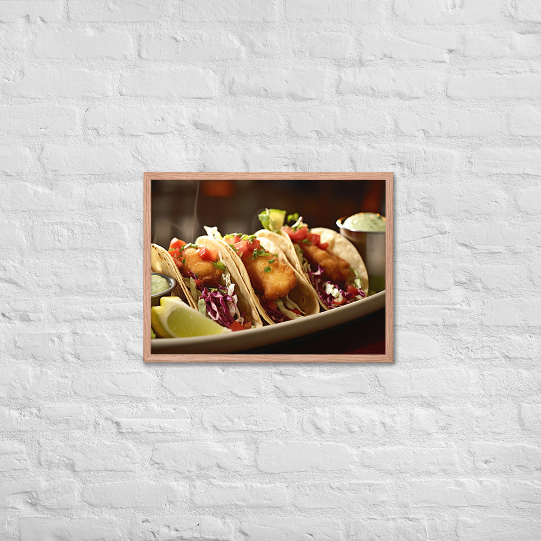 Fish Tacos and Chips Framed poster 🤤 from Yumify.AI